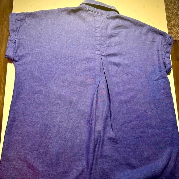 Stylish Rae Mode Blue Button-Up Top - Size Small - Picture 2 of 8